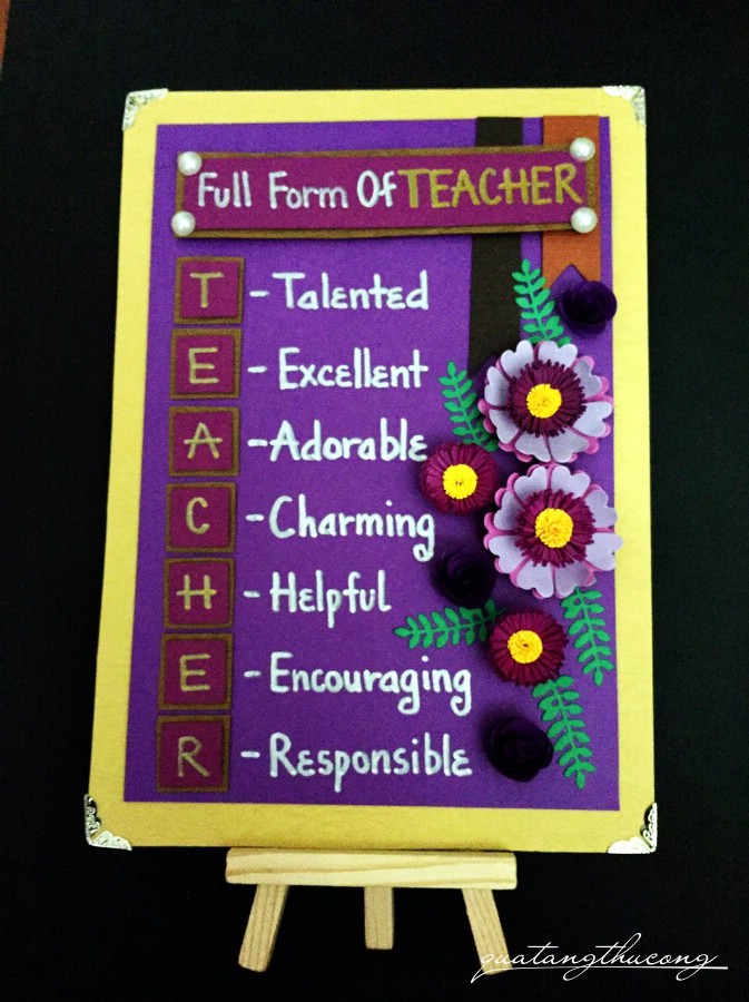 Khung giá đỡ Full Form of Teacher tím