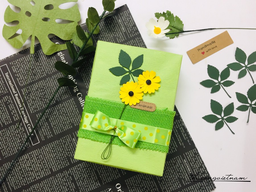 Hộp quà gói sẵn giấy sần (18*13*5cm) - Mẫu 9