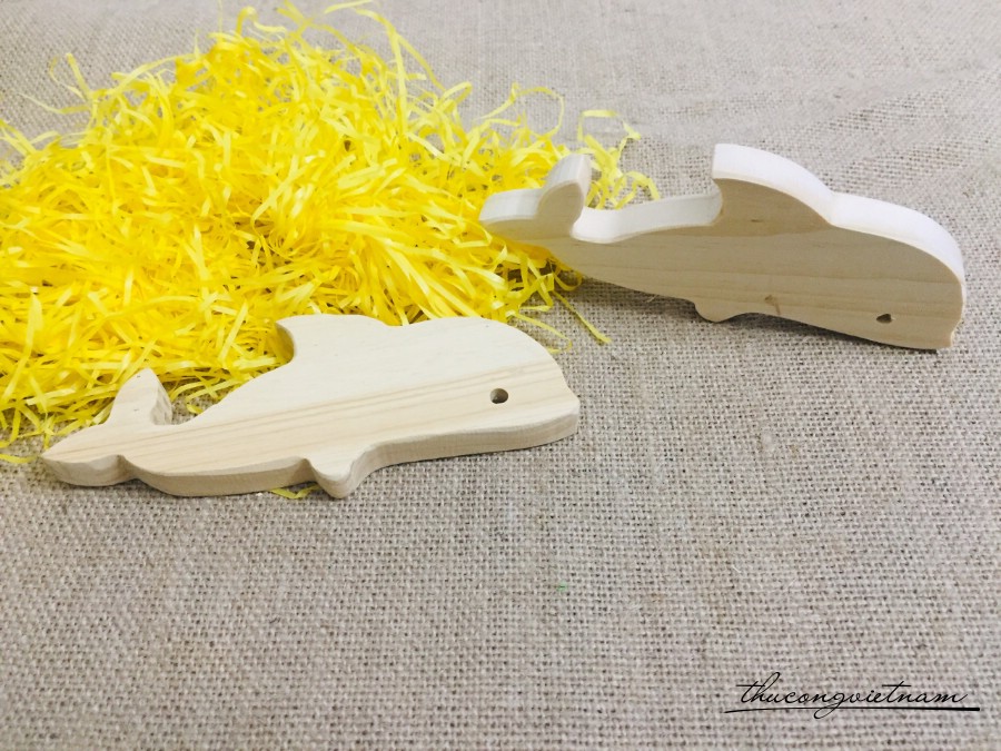 Cá heo gỗ thông 16cm