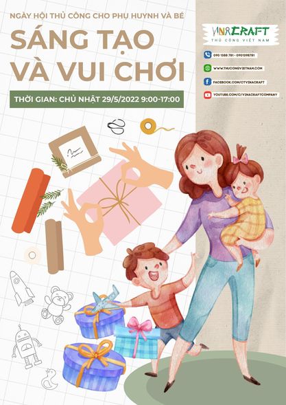 Ngày Hội Thủ Công Cho Phụ Huynh Và Thiếu Nhi Nhân Ngày 1-6