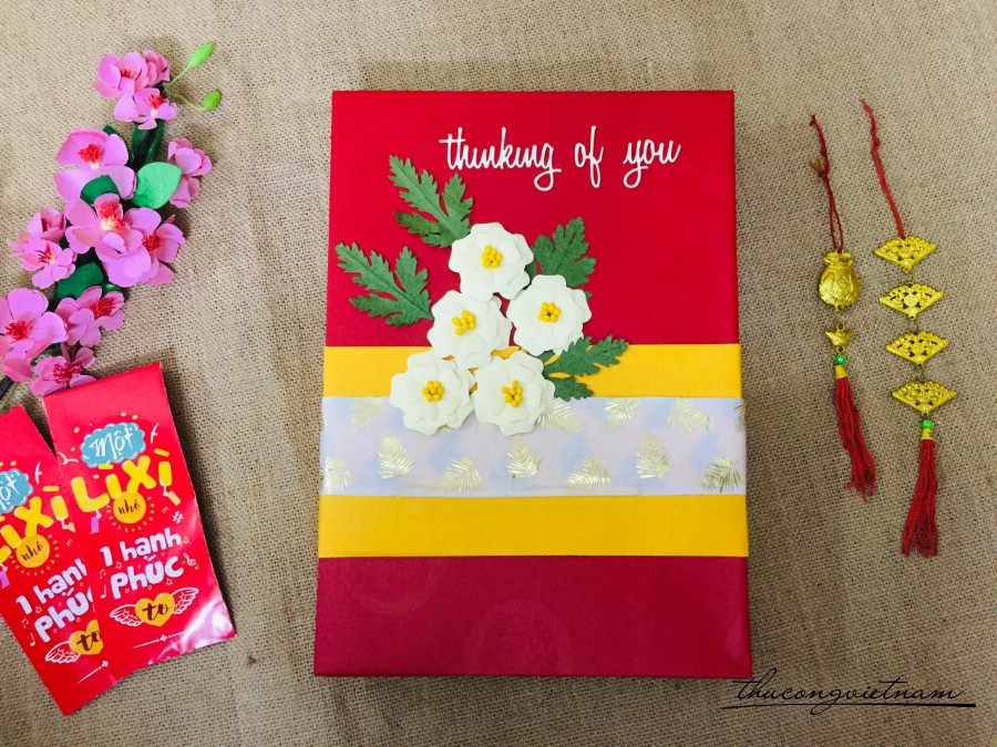 Hộp Quà To Gói Sẵn Phong Cách Tết (23*32*5cm) - Mẫu 5