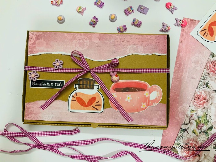 Hộp Giấy Kraft Nắp Gài Handmade (30*20*2.5cm)