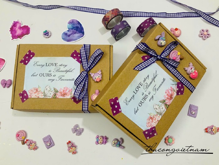 Hộp Giấy Kraft Nắp Gài Handmade (18*12*4cm)